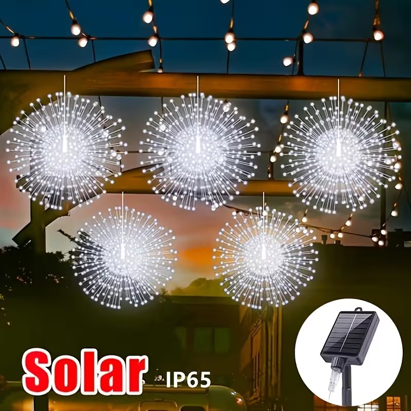 Smart Garden Umbrella - 4/5pcs Solar Starburst LED String Lights