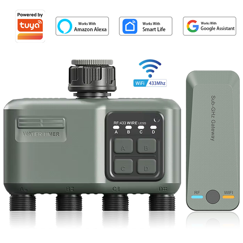 Smart Garden Kit - 4 Outlet Programmable Water Timer for