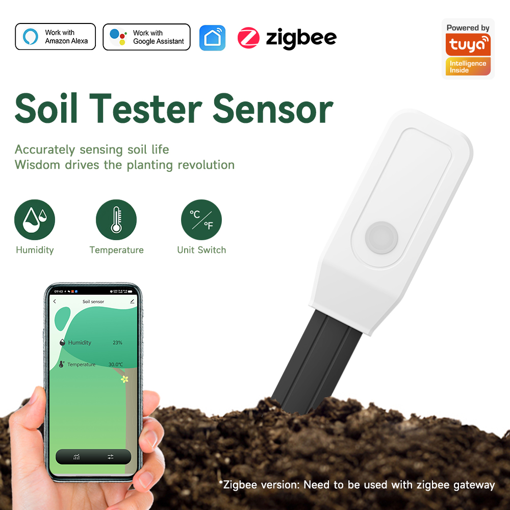 Smart Soil Tester Sensor, Zigb - App Smart Garden ulasan dan harga
