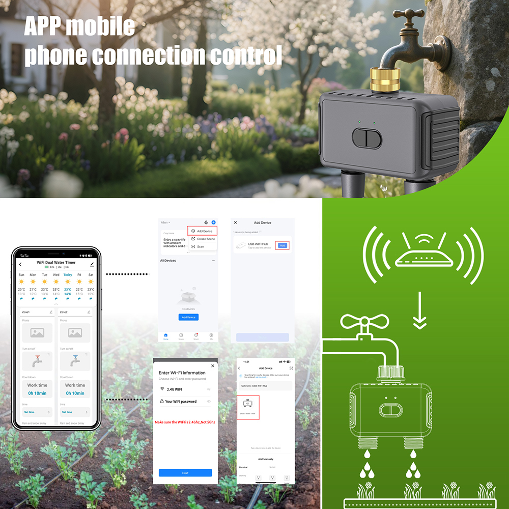 Wifi Automatic Water Timer Dua - Smart Garden Kit ulasan dan harga