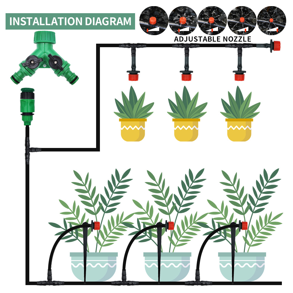 Greenhouse 15M-30M DIY Drip Ir - Smart Garden Sprinkler ulasan dan harga
