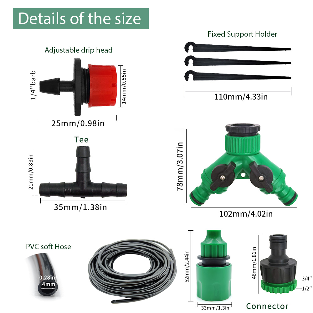 Greenhouse 15M-30M DIY Drip Ir - Smart Garden Sprinkler ulasan dan harga