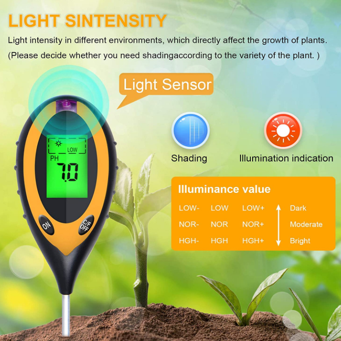 4 in 1 PH Light Temp Moisture  - Soil Test Digital ulasan dan harga