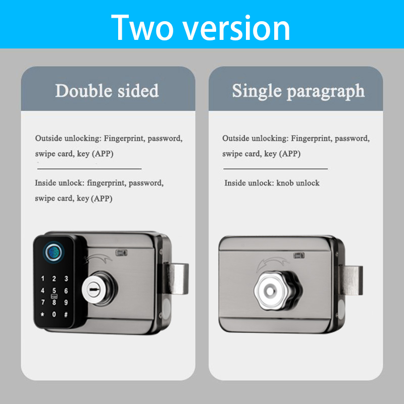 Waterproof Smart Door Lock Fin - App Smart Garden ulasan dan harga