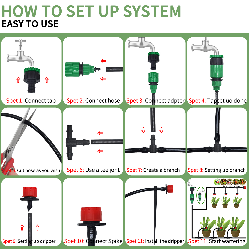 Micro Drip Irrigation System P - Smart Garden Sprinkler ulasan dan harga